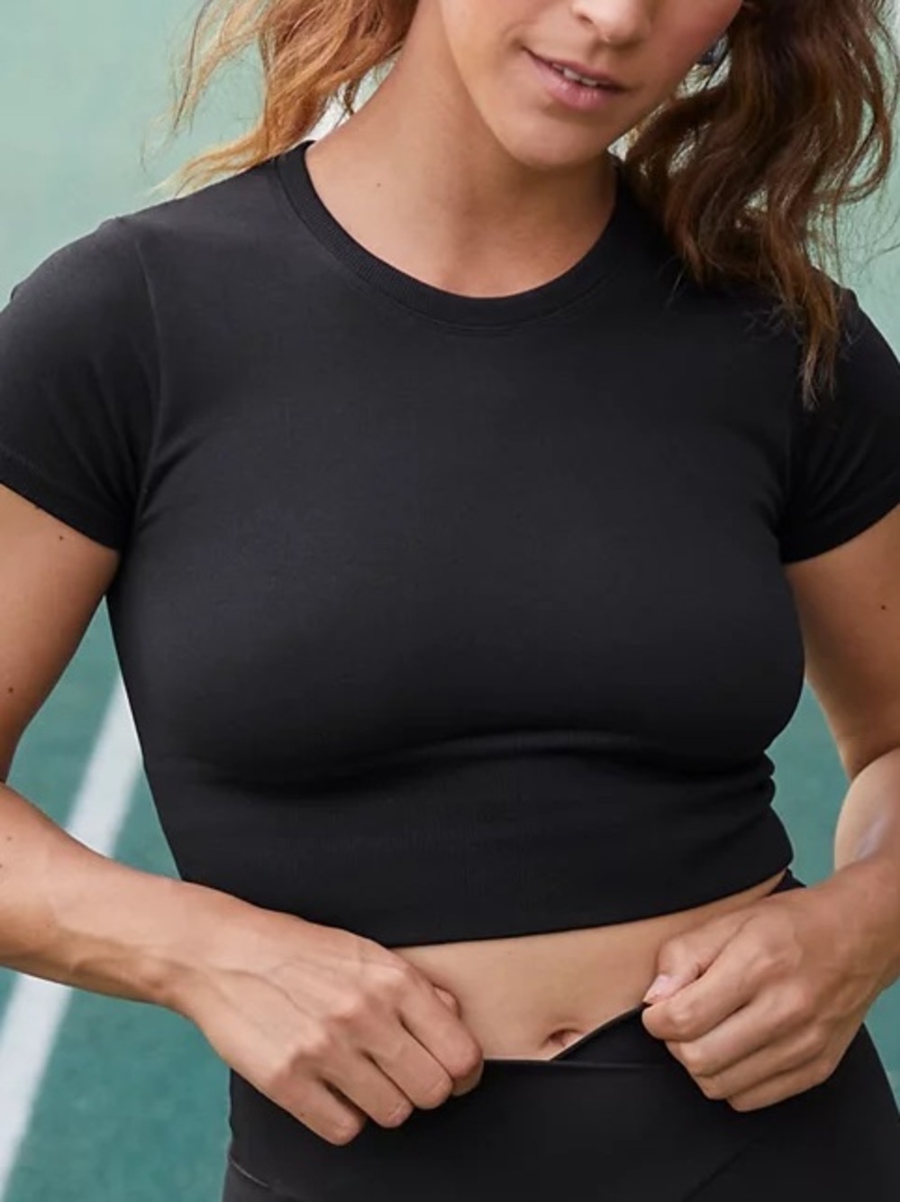 OFFLINE By Aerie Sidewalk Seamless Cropped T-Shirt
